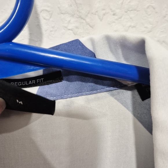 Hugo Boss NWT Lello Leaf Print Blue and White Button Down Shirt - Picture 3 of 6